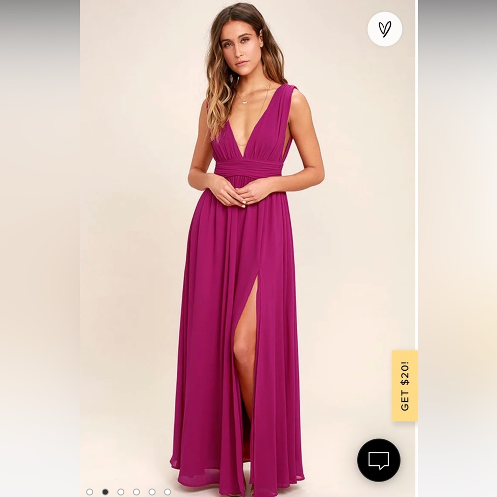Lulus Heavenly Hues Magenta Dress XS